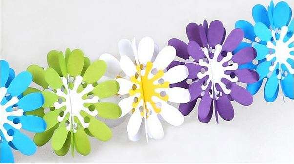 3D Tissue paper flower garland- Perfect for Hawaiian party decoration