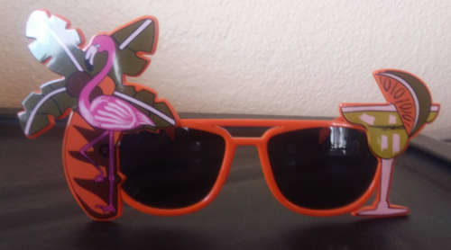 Hawaiian Party Sunglasses- Palm Tree and Flamingo Sunglasses