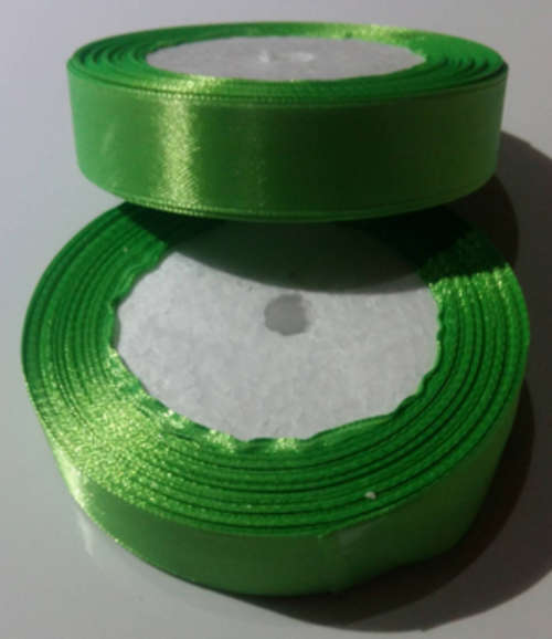 Bright Green Satin Ribbon- 20mm, 23m per roll