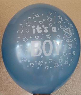 Baby shower balloons: Helium quality- 12 balloons per pack