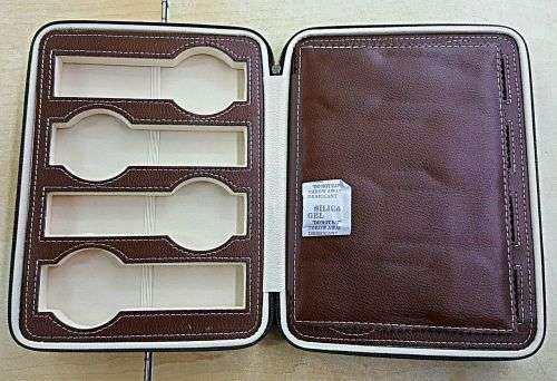 8 SLOT ZIPPERED TRAVEL WATCH CASE / ORGANIZER / STORAGE