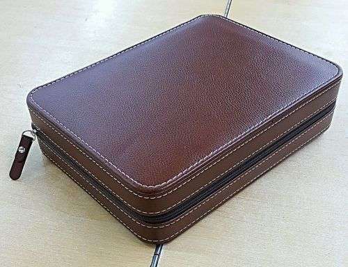 8 SLOT ZIPPERED TRAVEL WATCH CASE / ORGANIZER / STORAGE