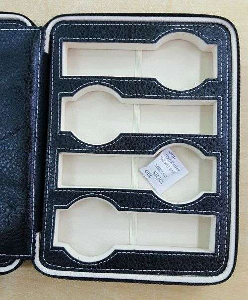 8 SLOT ZIPPERED TRAVEL WATCH CASE / ORGANIZER / STORAGE