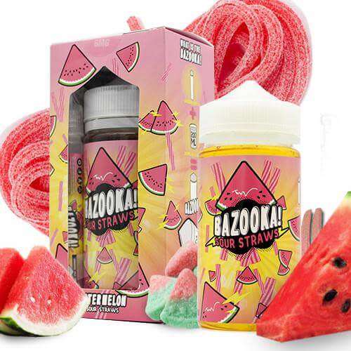 BAZOOKA SOUR STRAWS VAPE JUICE / E-LIQUID / E-JUICE / 3 BOTTLES * 3MG 200ML *