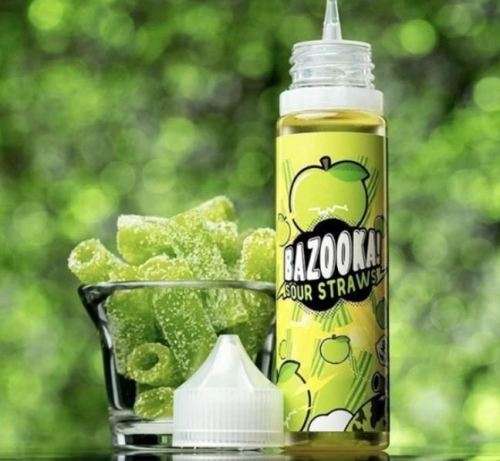BAZOOKA SOUR STRAWS VAPE JUICE / E-LIQUID / E-JUICE / 3 BOTTLES * 3MG 200ML *