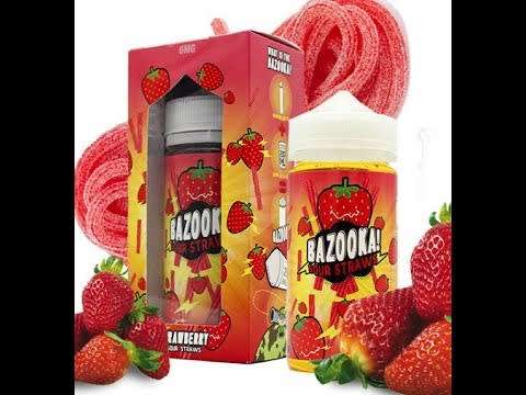 BAZOOKA SOUR STRAWS VAPE JUICE / E-LIQUID / E-JUICE / 3 BOTTLES * 3MG 200ML *