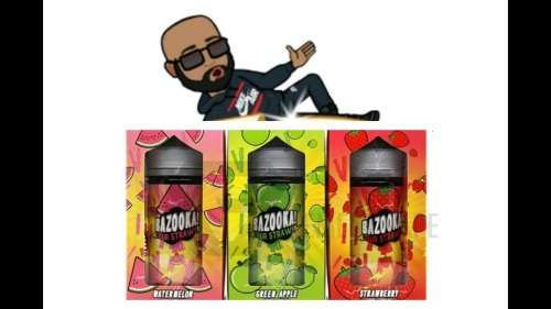 BAZOOKA SOUR STRAWS VAPE JUICE / E-LIQUID / E-JUICE / 3 BOTTLES * 3MG 200ML *