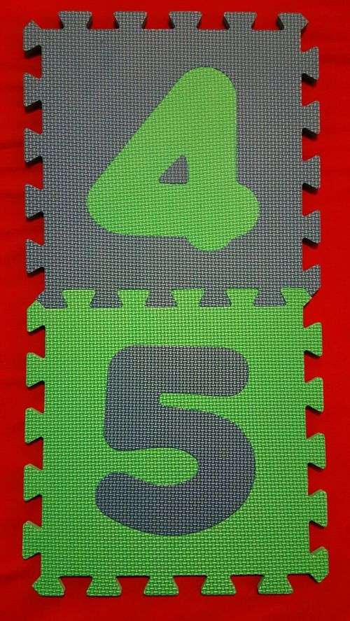 10 PCS FOAM PUZZLE PLAY MATS 0-9 SET PLUS FREE DISPOSABLE FACE MASK