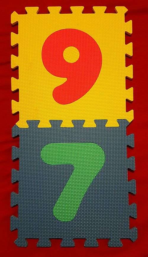 10 PCS FOAM PUZZLE PLAY MATS 0-9 SET PLUS FREE DISPOSABLE FACE MASK