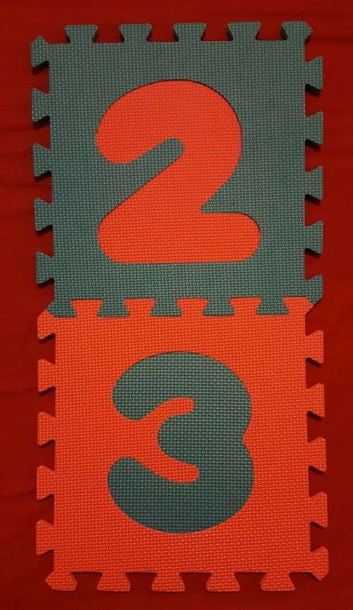 10 PCS FOAM PUZZLE PLAY MATS 0-9 SET PLUS FREE DISPOSABLE FACE MASK