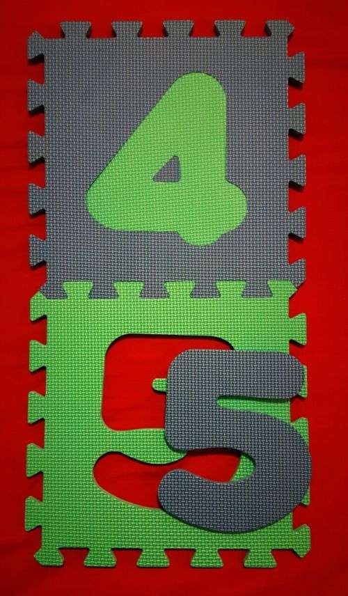 10 PCS FOAM PUZZLE PLAY MATS 0-9 SET PLUS FREE DISPOSABLE FACE MASK