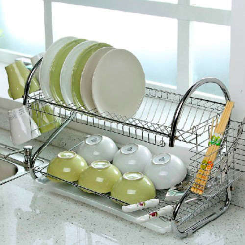2 TIER DISH DRAINING RACK