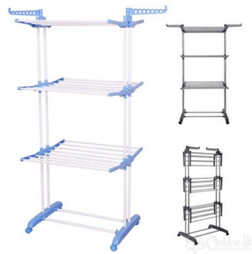 Foldable 3 Tier Clothes Air Hanger Dryer Stand Rack