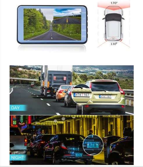 HD FRONT AND REAR DASHCAM