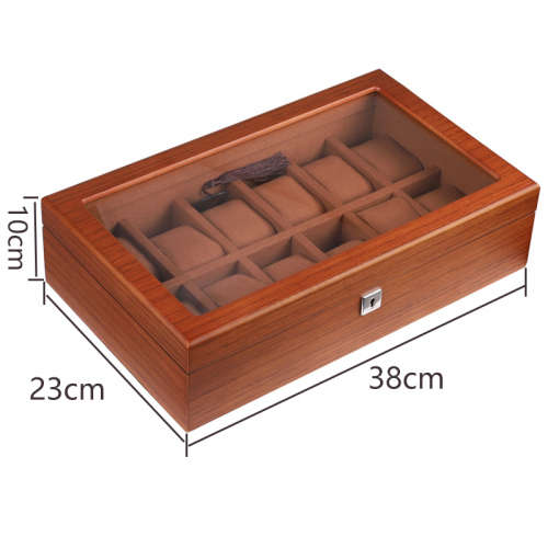 WATCH BOX / DISPLAY / CASE / STORAGE / ORGANISER *12 SLOT/ BLOCK/ DIVISION LUXURIOUS SOLID WOOD