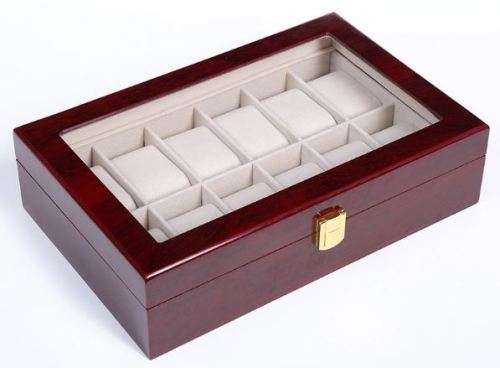 WATCH BOX / DISPLAY / CASE / STORAGE / ORGANISER *12 SLOT/ BLOCK/ DIVISION*DYNAMITE*REAL SOLID WOOD