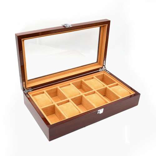 WATCH BOX / DISPLAY / CASE / STORAGE / ORGANISER *12 SLOT/ BLOCK/ DIVISION*DYNAMITE*REAL SOLID WOOD