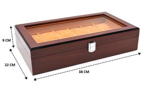 WATCH BOX / DISPLAY / CASE / STORAGE / ORGANISER *12 SLOT/ BLOCK/ DIVISION*DYNAMITE*REAL SOLID WOOD