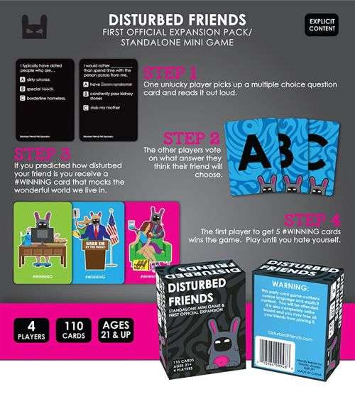 DISTURBED FRIENDS ADULT PARTY GAME