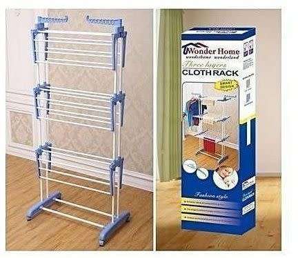 Foldable 3 Teir Clothes Air Hanger Dryer Stand Rack