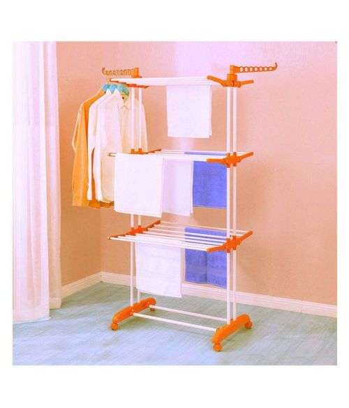 Foldable 3 Teir Clothes Air Hanger Dryer Stand Rack