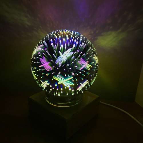 MODERN LED 3D ILLUSIONARY STEREOSCOPIC HOLOGRAPHIC GALACTIC MAGIC CRYSTAL BALL NIGHT LAMP LIGHT