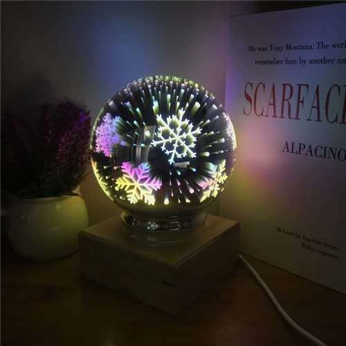 MODERN LED 3D ILLUSIONARY STEREOSCOPIC HOLOGRAPHIC GALACTIC MAGIC CRYSTAL BALL NIGHT LAMP LIGHT