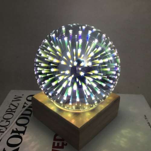 MODERN LED 3D ILLUSIONARY STEREOSCOPIC HOLOGRAPHIC GALACTIC MAGIC CRYSTAL BALL NIGHT LAMP LIGHT