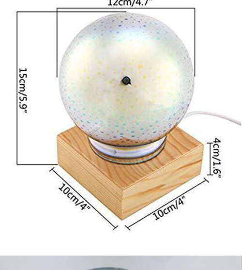 MODERN LED 3D ILLUSIONARY STEREOSCOPIC HOLOGRAPHIC GALACTIC MAGIC CRYSTAL BALL NIGHT LAMP LIGHT
