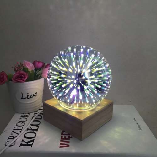 MODERN LED 3D ILLUSIONARY STEREOSCOPIC HOLOGRAPHIC GALACTIC MAGIC CRYSTAL BALL NIGHT LAMP LIGHT