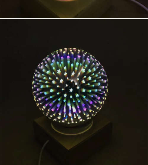 MODERN LED 3D ILLUSIONARY STEREOSCOPIC HOLOGRAPHIC GALACTIC MAGIC CRYSTAL BALL NIGHT LAMP LIGHT