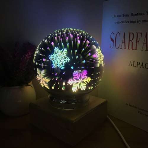 MODERN LED 3D ILLUSIONARY STEREOSCOPIC HOLOGRAPHIC GALACTIC MAGIC CRYSTAL BALL NIGHT LAMP LIGHT