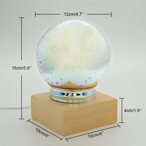 MODERN LED 3D ILLUSIONARY STEREOSCOPIC HOLOGRAPHIC GALACTIC MAGIC CRYSTAL BALL NIGHT LAMP LIGHT