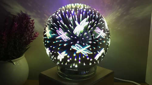 MODERN LED 3D ILLUSIONARY STEREOSCOPIC HOLOGRAPHIC GALACTIC MAGIC CRYSTAL BALL NIGHT LAMP LIGHT