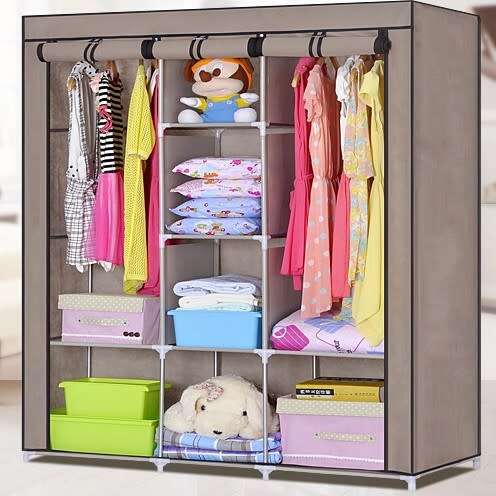Tri / Triple Storage / Organizing / Space Saving / Diy / Canvas Wardrobe / Closet