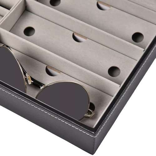 3 Slot Sunglass and 6 Slot Watch Box Display Storage Organiser case