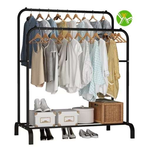 Double Pole Clothing / Garment Hanger Rack Rails