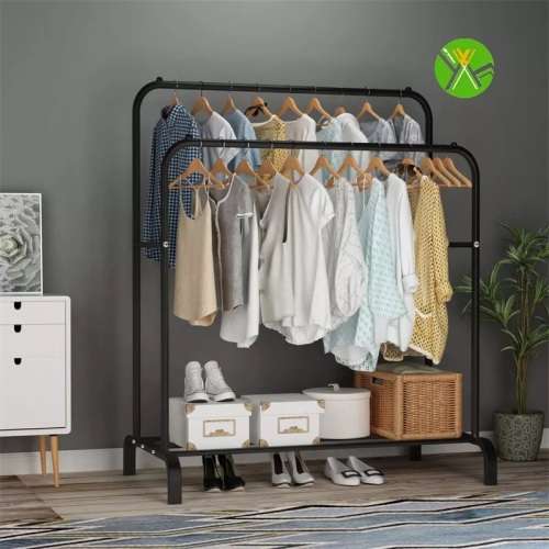 Double Pole Clothing / Garment Hanger Rack Rails