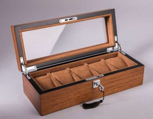 WATCH BOX  DISPLAY  CASE  STORAGE  ORGANISER 5 SLOT BLOCK DIVISION QUALITY SOLID WOOD