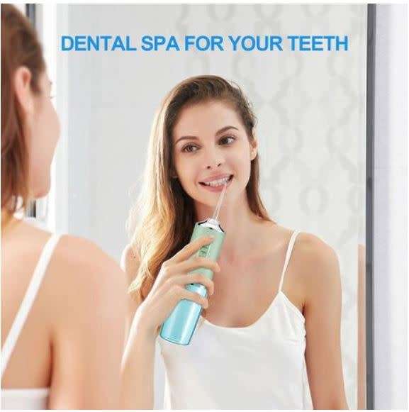 Cordless Rechargeable Oral Irrigator with Customizable Water Pressure