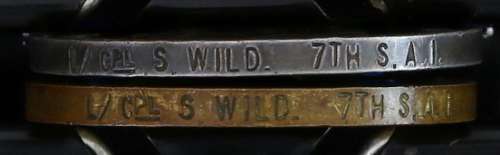 Pair: British War and Victory Medal served with 7 SAI (DIED OF WOUNDS) NEF
