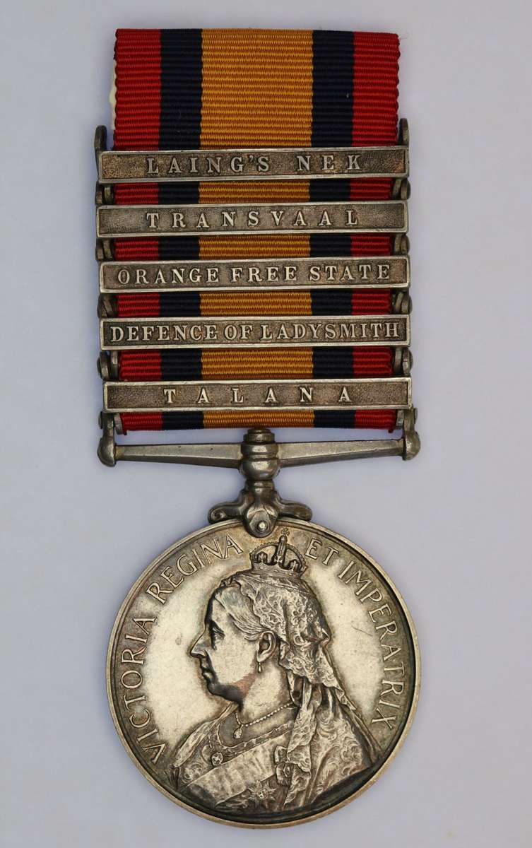 QSA 5 bar: Talana, DoL, OFS, TVL, LaingsN 866 Tpr A Stutters Natal Carbnrs. EF