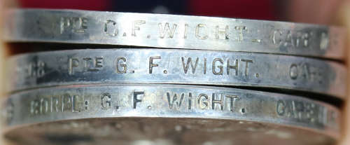 DCM(EdwVII),  3-bar QSA and 2-bar KSA to G F Wight, Cape Mounted Rifles EF