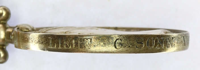 South Africa Medal 1879 - bar: 1877 - 8 Lieut. C. Sonn Victoria W. Vol. EF