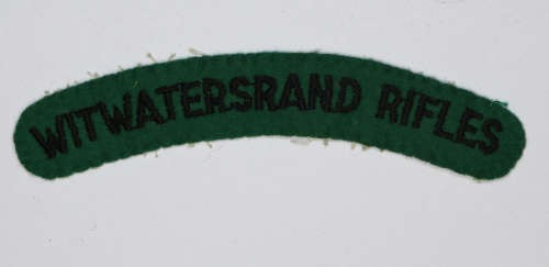 Witwatersrand Rifles embroidered title