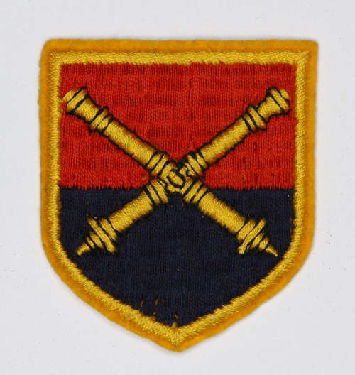 School of Artillery embroidered cloth flash patch