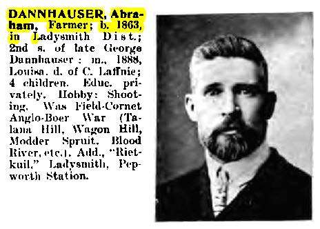 ABO medal to Veldkornet Abraham Gerhardus Dannhauser Vryheid Commando EF