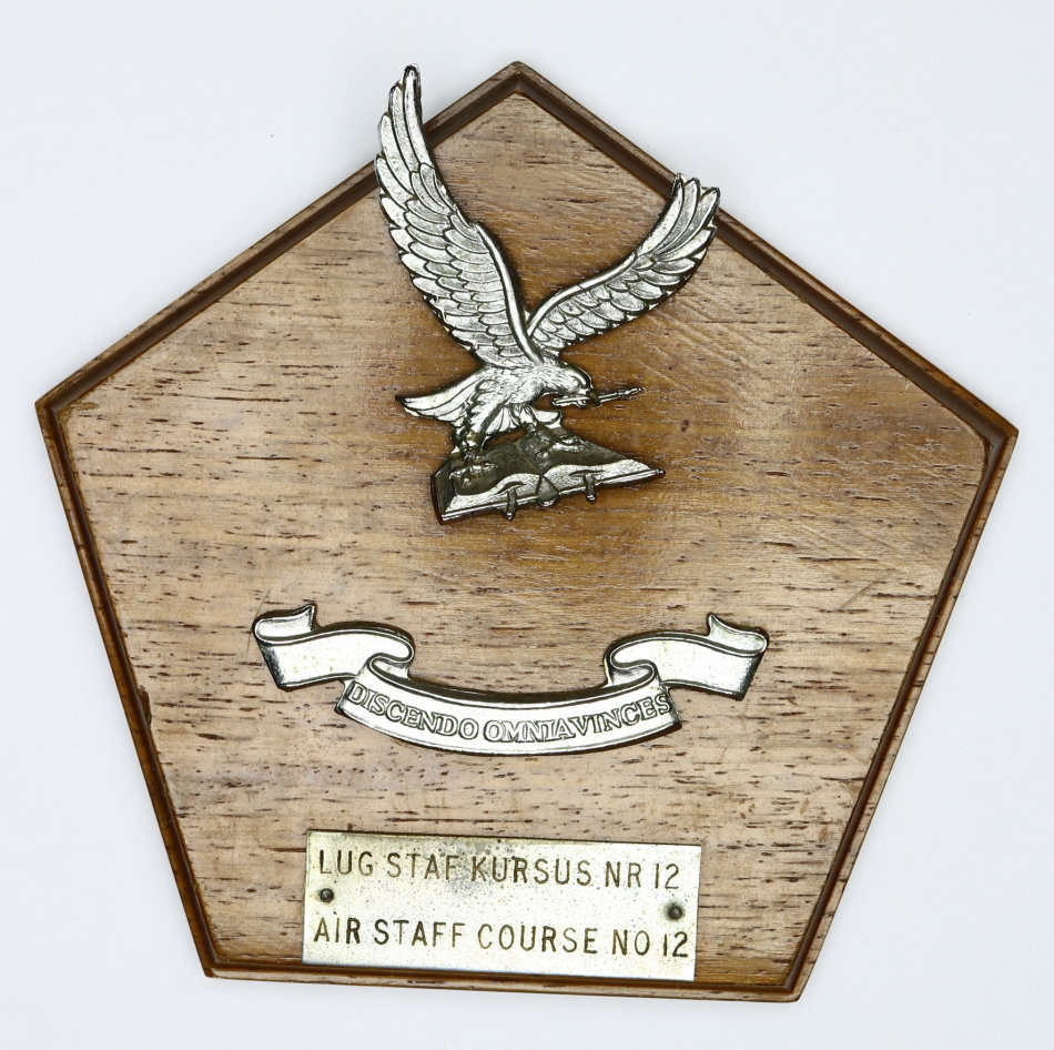 South African Air Force Air Staff Course No. 12 Plaque