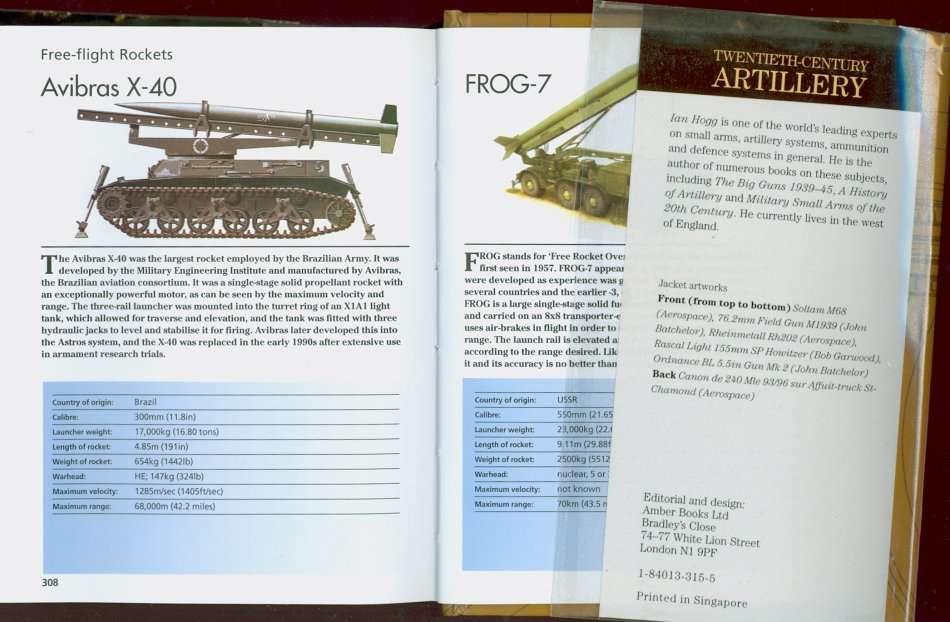 Twentieth-Century Artillery Hogg hardcover 320 pages like new