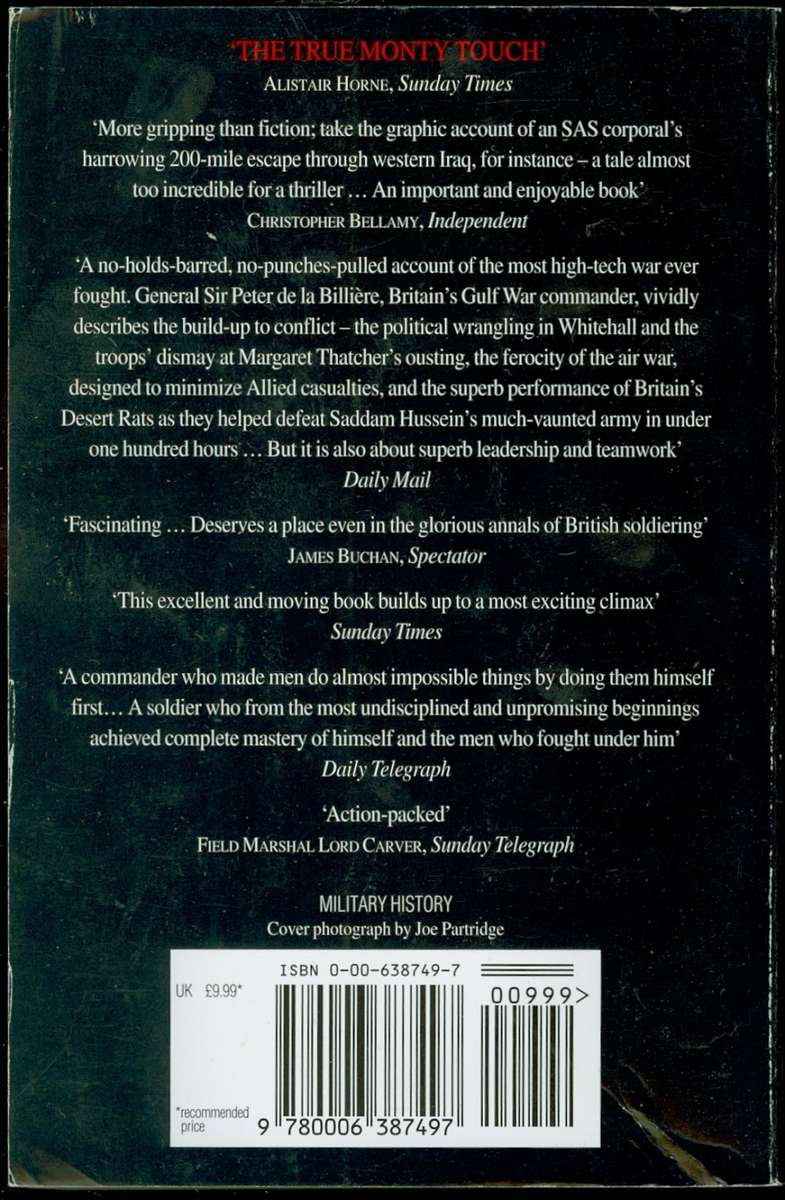 Storm Command Personal account of the Gulf War de la Billiere softcover 348 pages like new